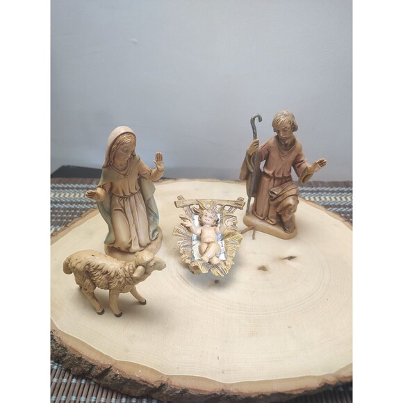 Vintage 1983 FONTANINI Holy Family Nativity Set Mary Joseph Baby Jesus 3… - Picture 3 of 10